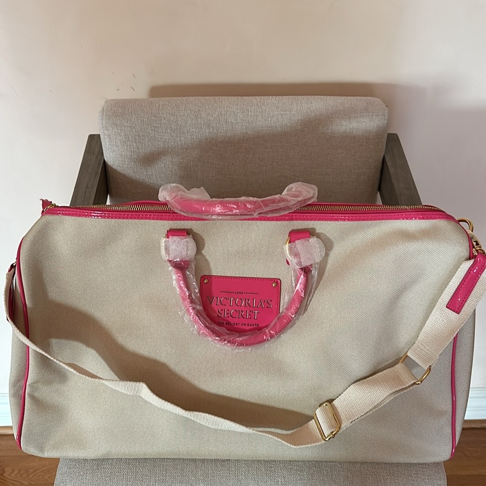 Victoria Secret large canvas duffel bag. Brand new.